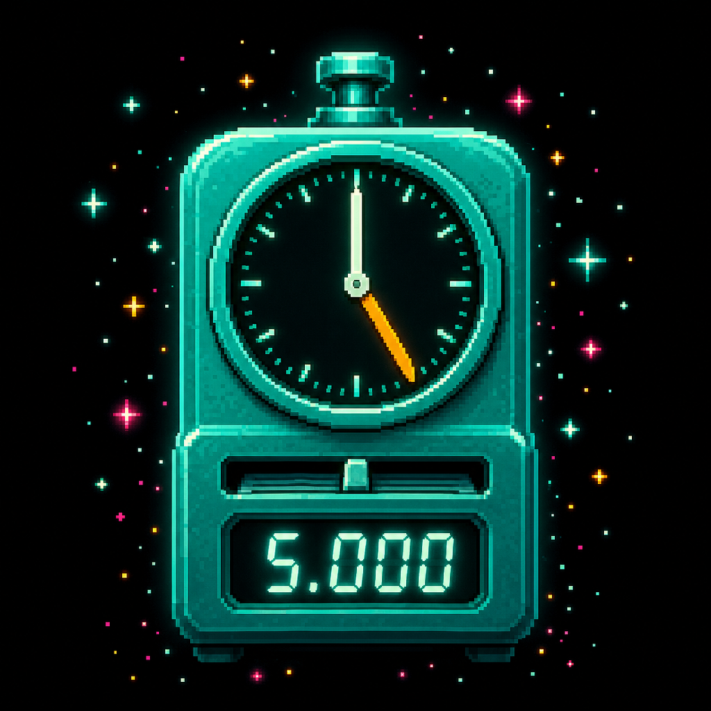 Five O'Clock, a free timing game to play at work
