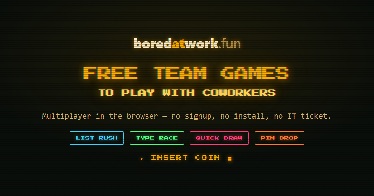 Free Team Games to Play with Coworkers | Bored at Work